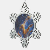 De pijlers van de schepping kijken als T-Rex Tin Sneeuwvlok Ornament (Rechts)