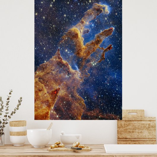 De pijlers van de schepping | NIRCam | JWST Poster (Keuken)