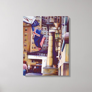 De pijlers van het Plaza Hotel, New York City Canvas Afdruk