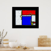 De pijlers van Mondriaan Poster (Keuken)