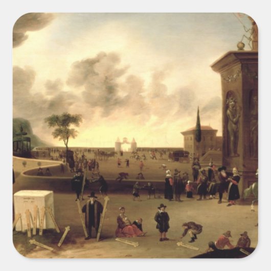 De pijlpoort naar de hemel vierkante sticker (Voorkant)