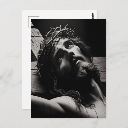 De pijn en eeuwige verlossing van Jezus Christus Briefkaart (Voorkant / Achterkant)