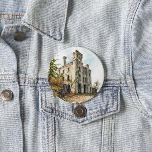 De Pijn Ronde Button 7,6 Cm (In situ)