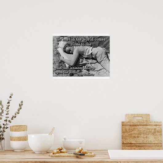 De pijn van de luiheid poster (Keuken)