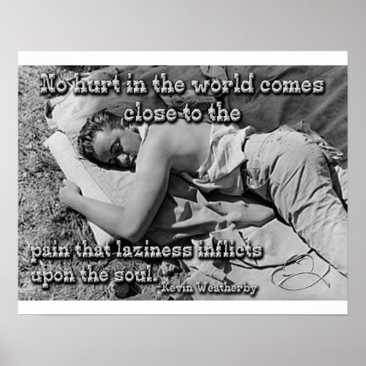 De pijn van de luiheid poster (Voorkant)