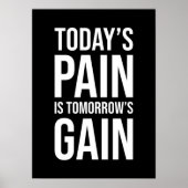 De pijn van vandaag is de winst van morgen - Gym,  Poster (Voorkant)