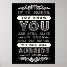 De pijn zal het Poster van de premie ondergeschikt