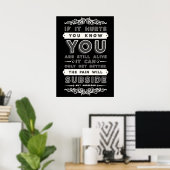 De pijn zal het Poster van de premie ondergeschikt (Thuiskantoor)