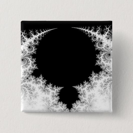 De pijnbomen vierkante button 5,1 cm (Voorkant)