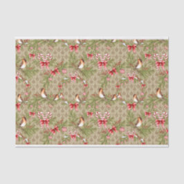 De Pijnboom van de Vogel van Kerstmis van de Tissuepapier