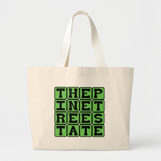 De pijnboomstaat, ringzegens grote tote bag (Voorkant)