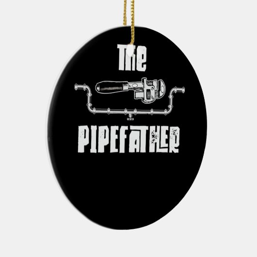 De pijpleiding - Funny Plumber Plumbing Keramisch Ornament (Rechts)