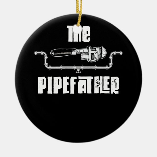 De pijpleiding - Funny Plumber Plumbing Keramisch Ornament (Voorkant)
