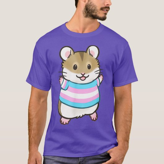 De pijplijn trans-geprikte vlaggenhamster t-shirt (Voorkant)