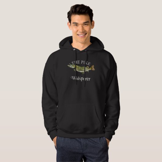 De pike Whisperer Donker Hoodie (Voorkant volledig)