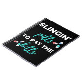 De pillen van de slingin om de rekeningen te betal notitieboek (Linkerzijde)