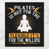 De piloot is niet flexibel wijn etiket (Enkel label)