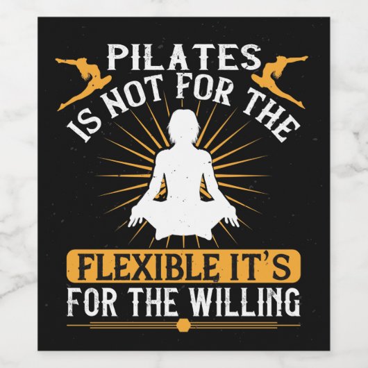 De piloot is niet flexibel wijn etiket (Enkel label)