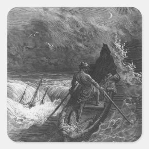 De piloot wijst vierkante sticker