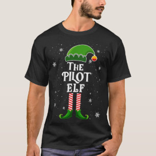 De Pilot Elf Funny Kerstfamilie komt met Kerstmis T-shirt