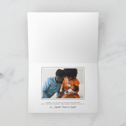 De pinda's | BABY SHOWER Bedankkaart (Binnen)