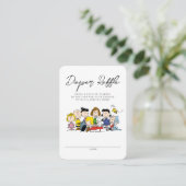 De pinda's | BABY SHOWER | Diaper Raffle Informatiekaartje (Staand voorkant)