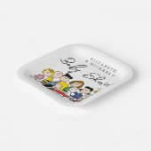 De pinda's | BABY SHOWER Papieren Bordje (Gebogen)