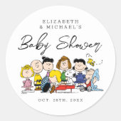 De pinda's | BABY SHOWER Ronde Sticker (Voorkant)
