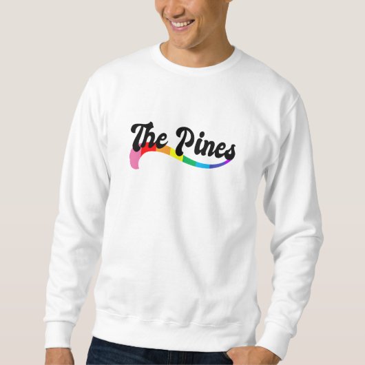 De Pines Fire Island NY regenboog logo LGBTQ Pride Trui (Voorkant)