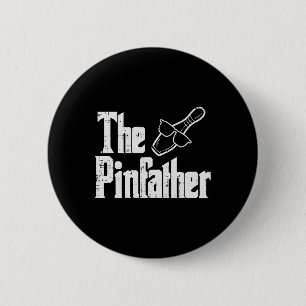 De Pinfather Bowling Vader Vaderdag Bowler Papa Ronde Button 5,7 Cm