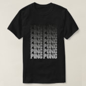 De  Pingel van de Tennis van de lijst Pong gebeurt T-shirt (Design voorkant)