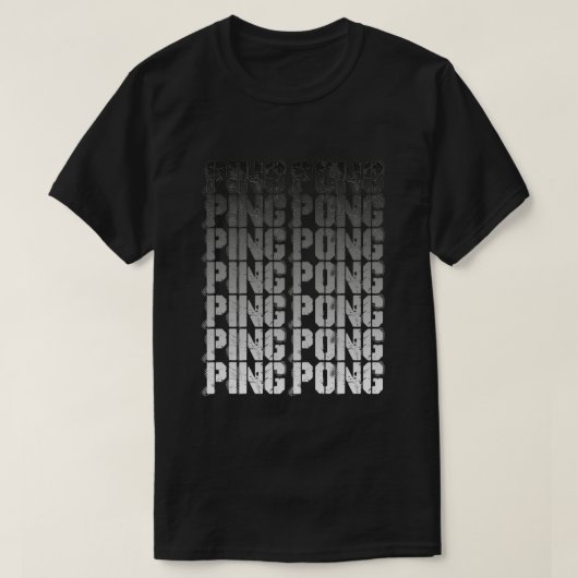 De  Pingel van de Tennis van de lijst Pong gebeurt T-shirt (Design voorkant)