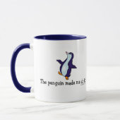 De pinguïn deed het. mok (Links)