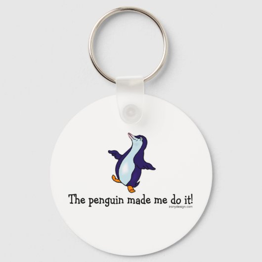 De pinguïn deed het. sleutelhanger (Voorkant)