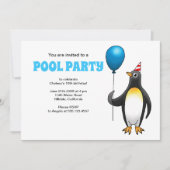 De pinguïn en de blauwe ballon kaart (Voorkant)