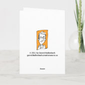 De pinguïn heeft een Joyous Kaart Holiday*! (Achterkant)