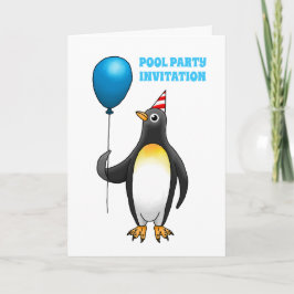 De pinguïn is klaar om te feesten