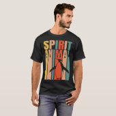 De pinguïn is mijn geest dier retro t-shirt (Voorkant volledig)