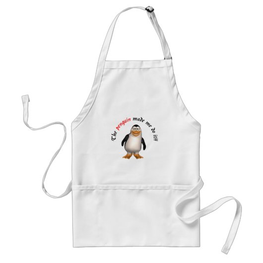 De pinguïn liet me het doen. Apron Standaard Schort (Voorkant)