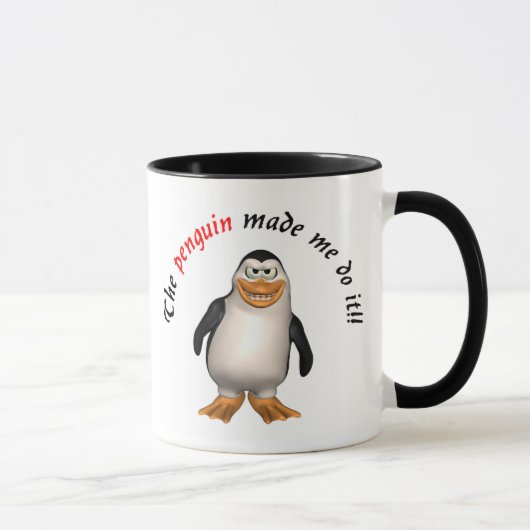 De pinguïn liet me het doen. Mok (Rechts)