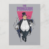 De pinguïn - Onderdruk grafisch Briefkaart (Voorkant)