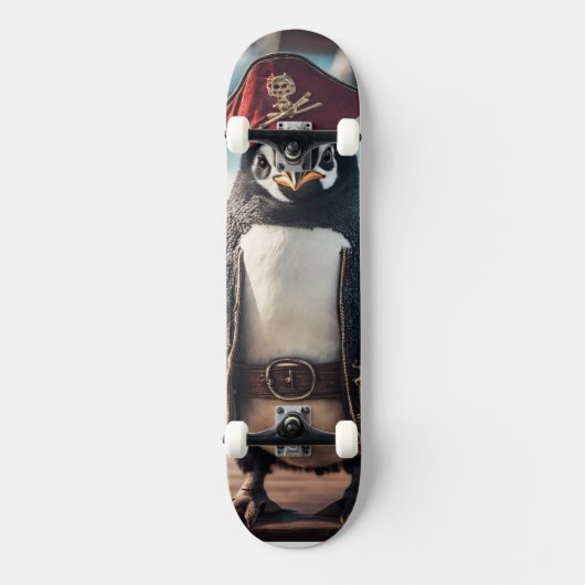 De Pinguïn Pirate Persoonlijk Skateboard (Voorkant)