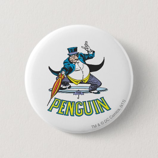 De pinguïn ronde button 5,7 cm (Voorkant)