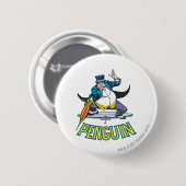 De pinguïn ronde button 5,7 cm (Voorkant /achterkant)