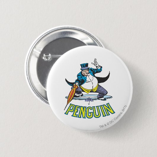 De pinguïn ronde button 5,7 cm (Voorkant /achterkant)