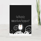 De pinguïn {Spatie} dankt u Wenskaart Bedankkaart (Achterkant)