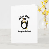 de pinguïn van de gelukwensenafstuderen van kaart (Gele Bloem)