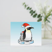 De Pinguïn van de Keizer van de kerstman Feestdagenkaart (Staand voorkant)