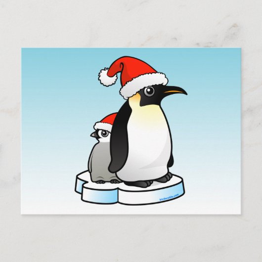 De Pinguïn van de Keizer van de kerstman Feestdagenkaart (Voorkant)