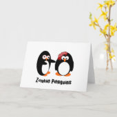 De Pinguïn van de zombie Kaart (Gele Bloem)